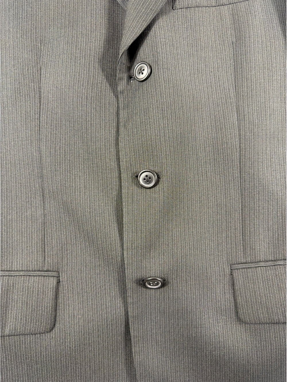 Perry Ellis Men's Dark Pinstripe Suit Jacket M40 REG - Picture 9 of 11